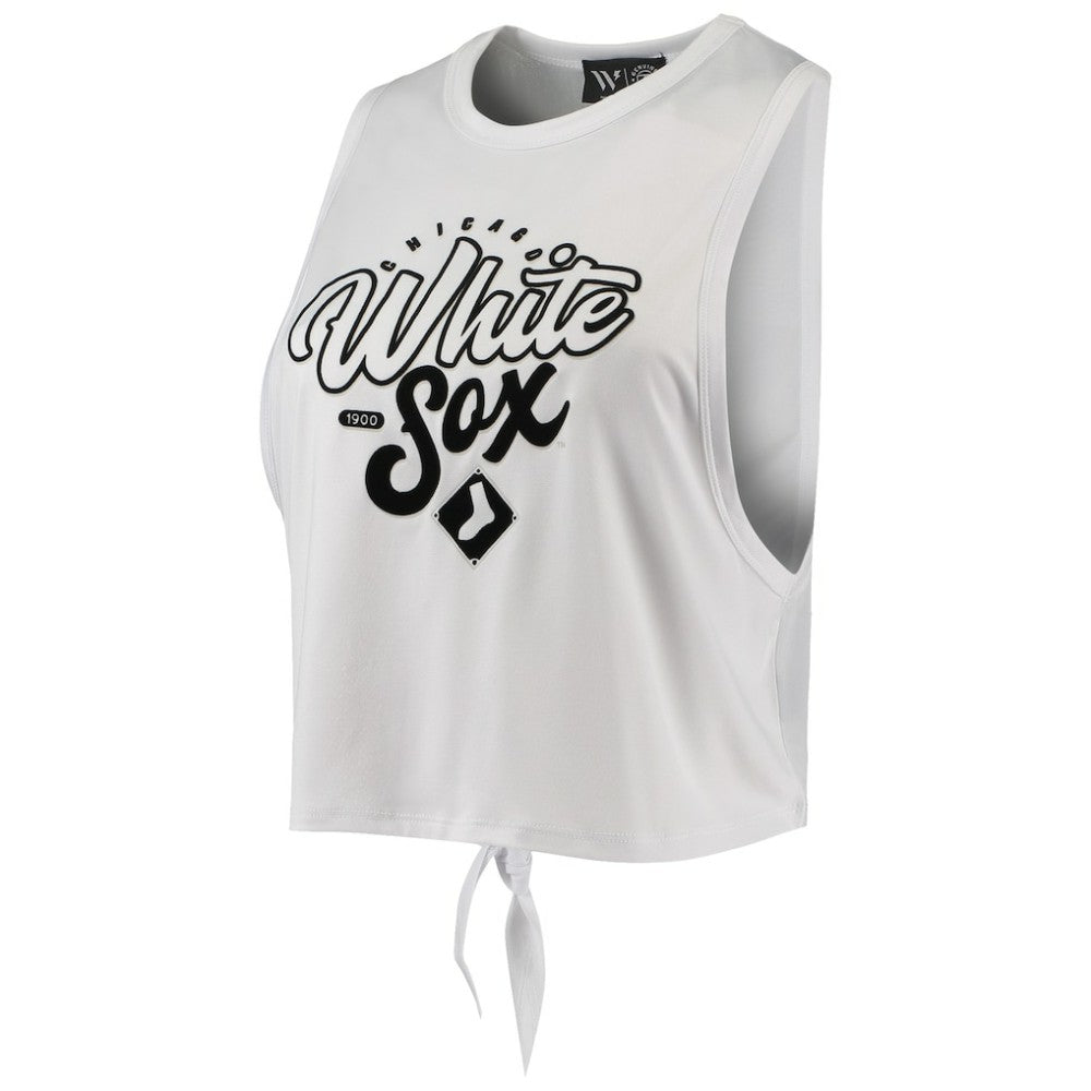 MLB Chicago White Sox The Wild Collective Women's Open Back Twist-Tie Tank Top