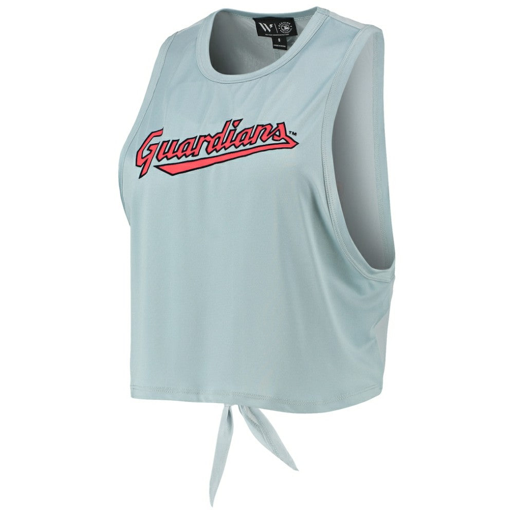 MLB Cleveland Guardians The Wild Collective Women's Open Back Twist-Tie Tank Top