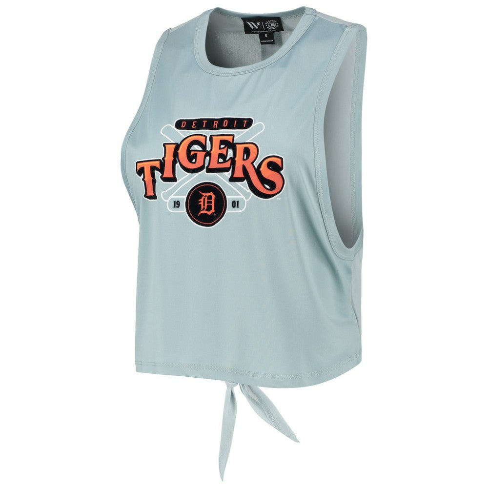 MLB Detroit Tigers The Wild Collective Women's Open Back Twist-Tie Tank Top