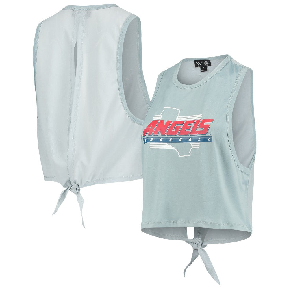 MLB Los Angeles Angels The Wild Collective Women's Open Back Twist-Tie Tank Top