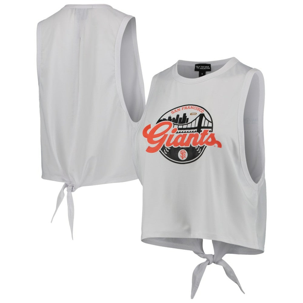 MLB San Francisco Giants The Wild Collective Women's Open Back Twist-Tie Tank Top
