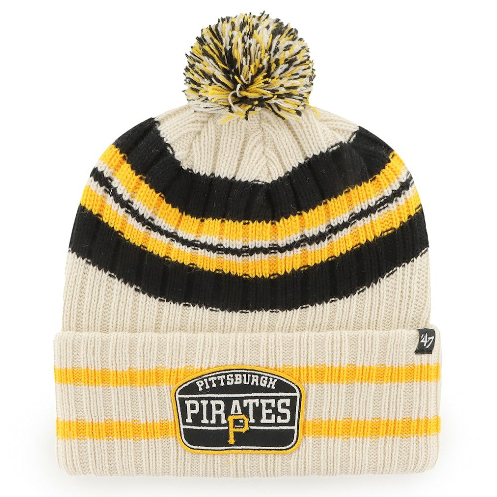 MLB Pittsburgh Pirates '47 Home Patch Cuffed Knit Hat with Pom