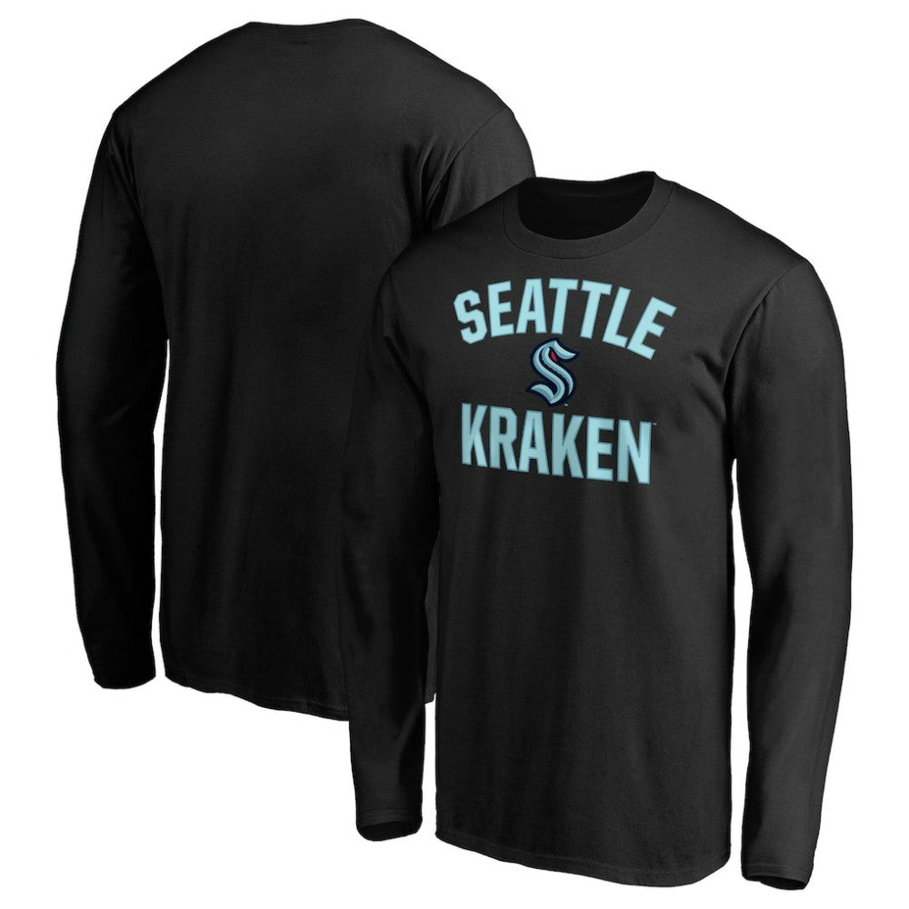 NHL Black Seattle Kraken Team Victory Arch Long Sleeve T-Shirt