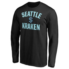 NHL Black Seattle Kraken Team Victory Arch Long Sleeve T-Shirt