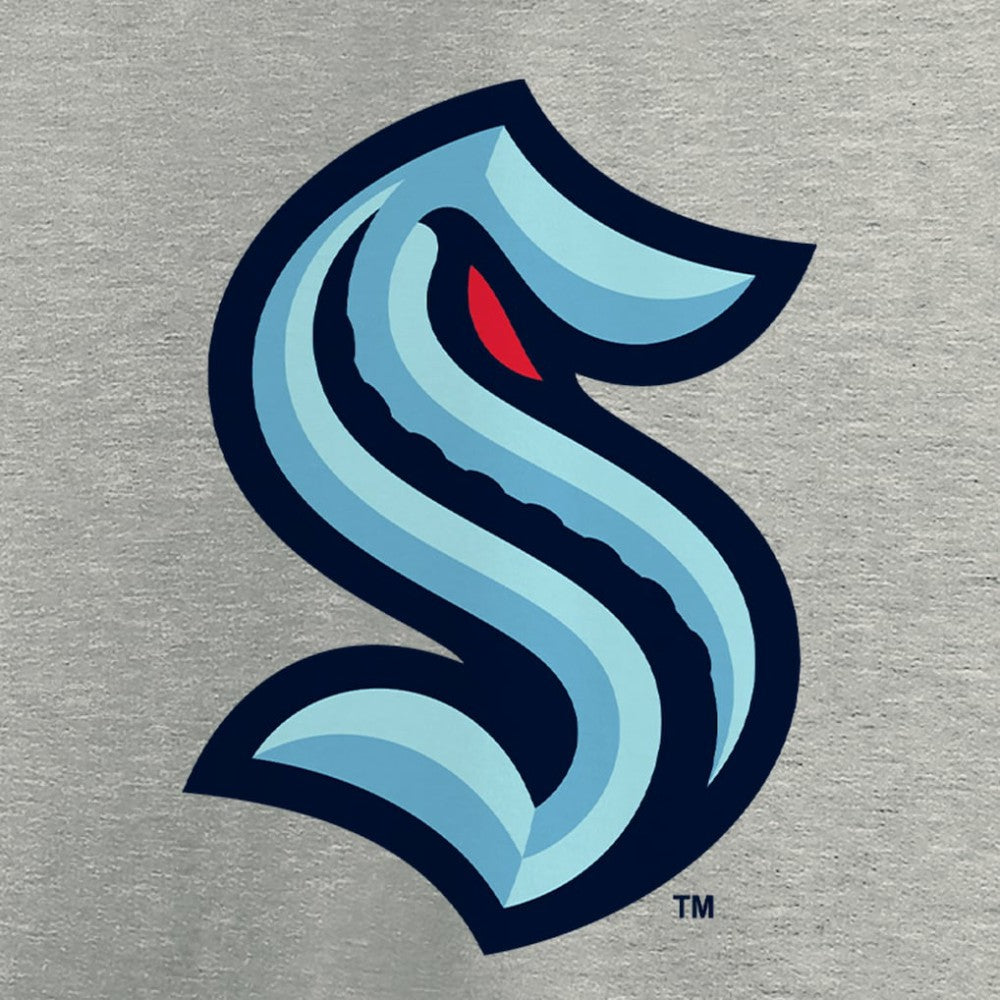 NHL Heathered Gray Seattle Kraken Primary Logo T-Shirt