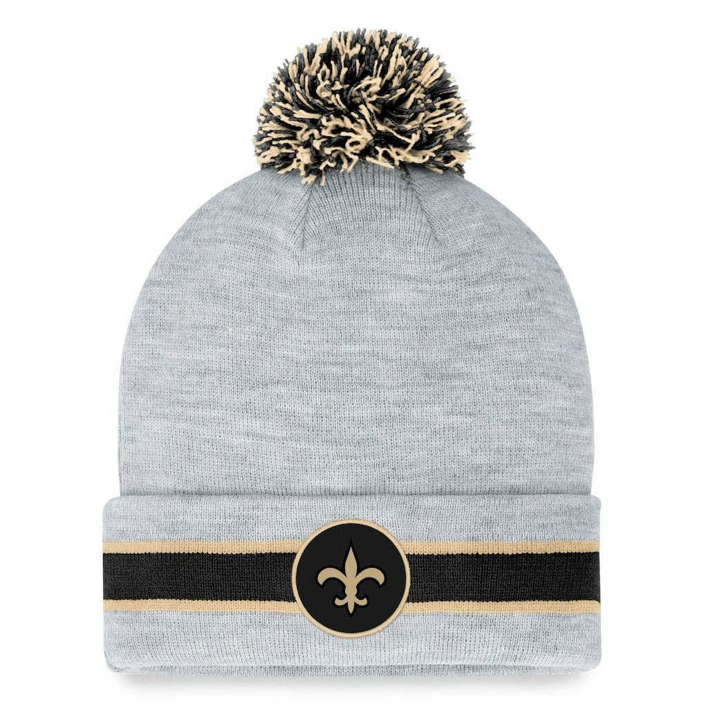 Cuffed Knit Hat with Pom - New Orleans Saints