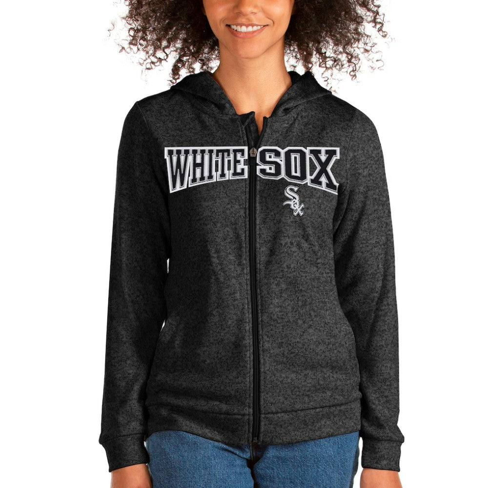 MLB Chicago White Sox Antigua Women's Wordmark Absolute Full-Zip Hoodie