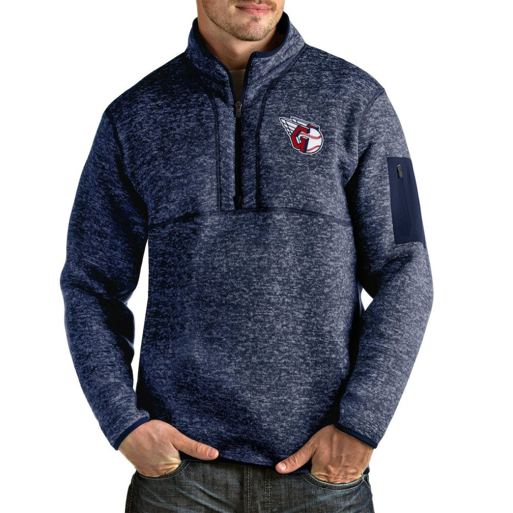 MLB Cleveland Guardians Antigua Fortune Quarter-Zip Pullover Jacket
