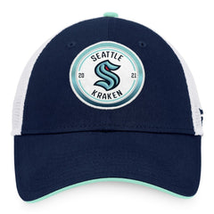 NHL Deep Sea Blue/White Seattle Kraken Fanatics Iconic Gradient Trucker Snapback Hat