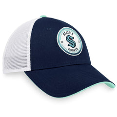 NHL Deep Sea Blue/White Seattle Kraken Fanatics Iconic Gradient Trucker Snapback Hat