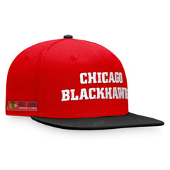 NHL Red/Black Chicago Blackhawks Fanatics Iconic Color Blocked Snapback Hat