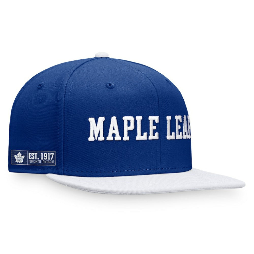 NHL Blue/White Toronto Maple Leafs Fanatics Iconic Color Blocked Snapback Hat