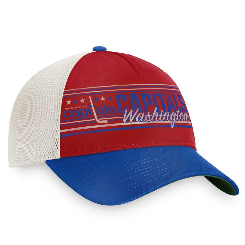 NHL Red/Royal Washington Capitals Fanatics True Classic Retro Trucker Snapback Hat