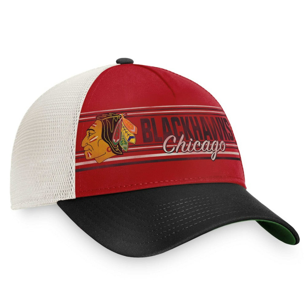 NHL Red/Black Chicago Blackhawks Fanatics True Classic Retro Trucker Snapback Hat