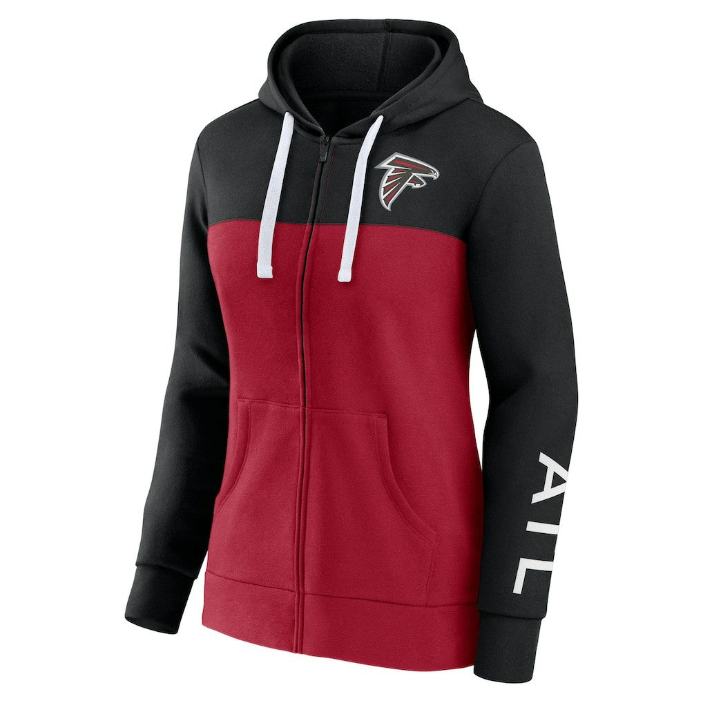Women's Take The Field Color Block Full-Zip Hoodie - Atlanta Falcons