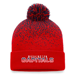 NHL Red Washington Capitals Fanatics Iconic Gradient Cuffed Knit Hat with Pom