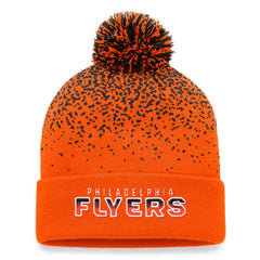 NHL Orange Philadelphia Flyers Fanatics Iconic Gradient Cuffed Knit Hat with Pom