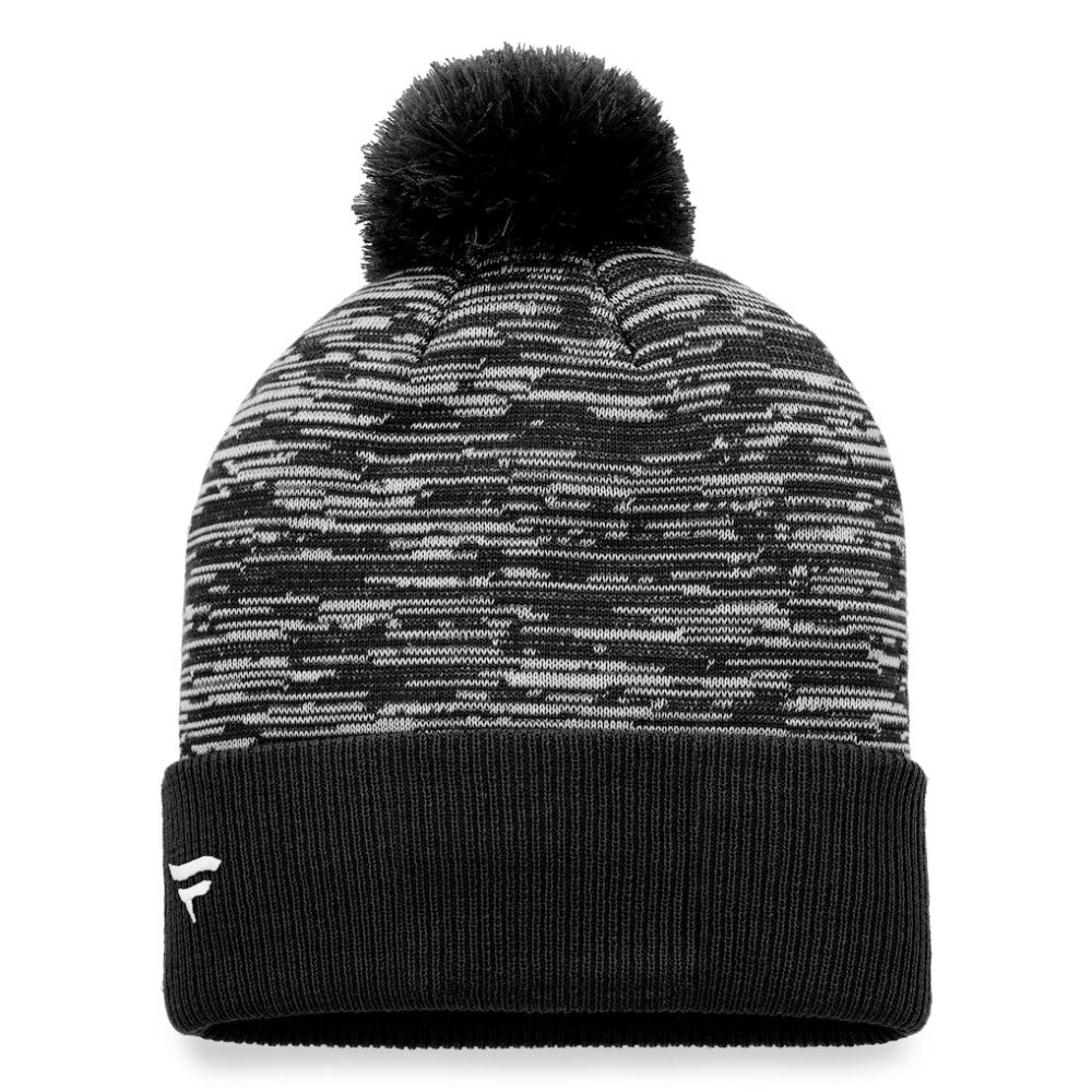 NHL Black Ottawa Senators Fanatics Defender Cuffed Knit Hat with Pom
