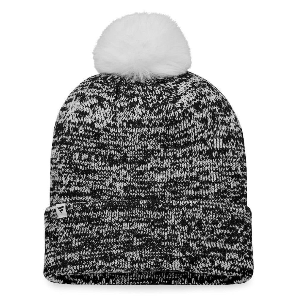NHL Black Ottawa Senators Fanatics Women's Glimmer Cuffed Knit Hat with Pom