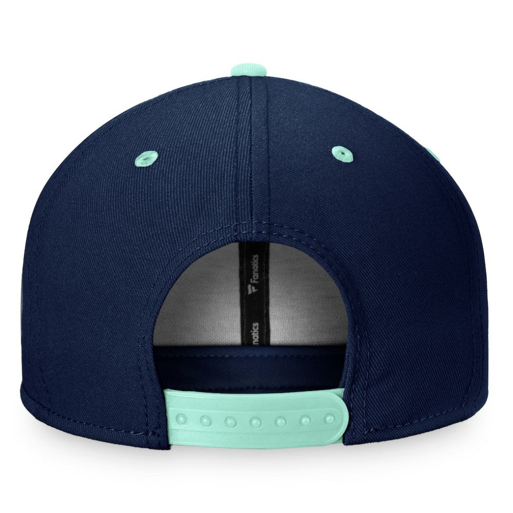 NHL Deep Sea Blue/Light Blue Seattle Kraken Fanatics Heritage City Two-Tone Snapback Hat