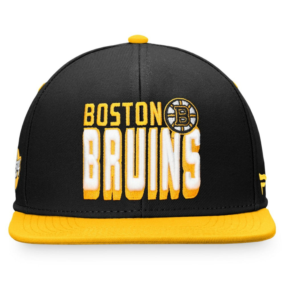 NHL Black/Gold Boston Bruins Fanatics Heritage Retro Two-Tone Snapback Hat
