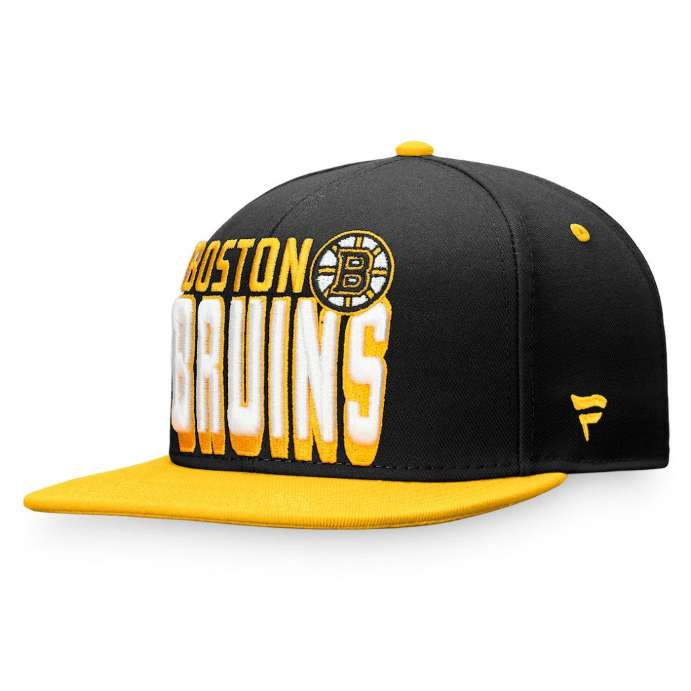 NHL Black/Gold Boston Bruins Fanatics Heritage Retro Two-Tone Snapback Hat