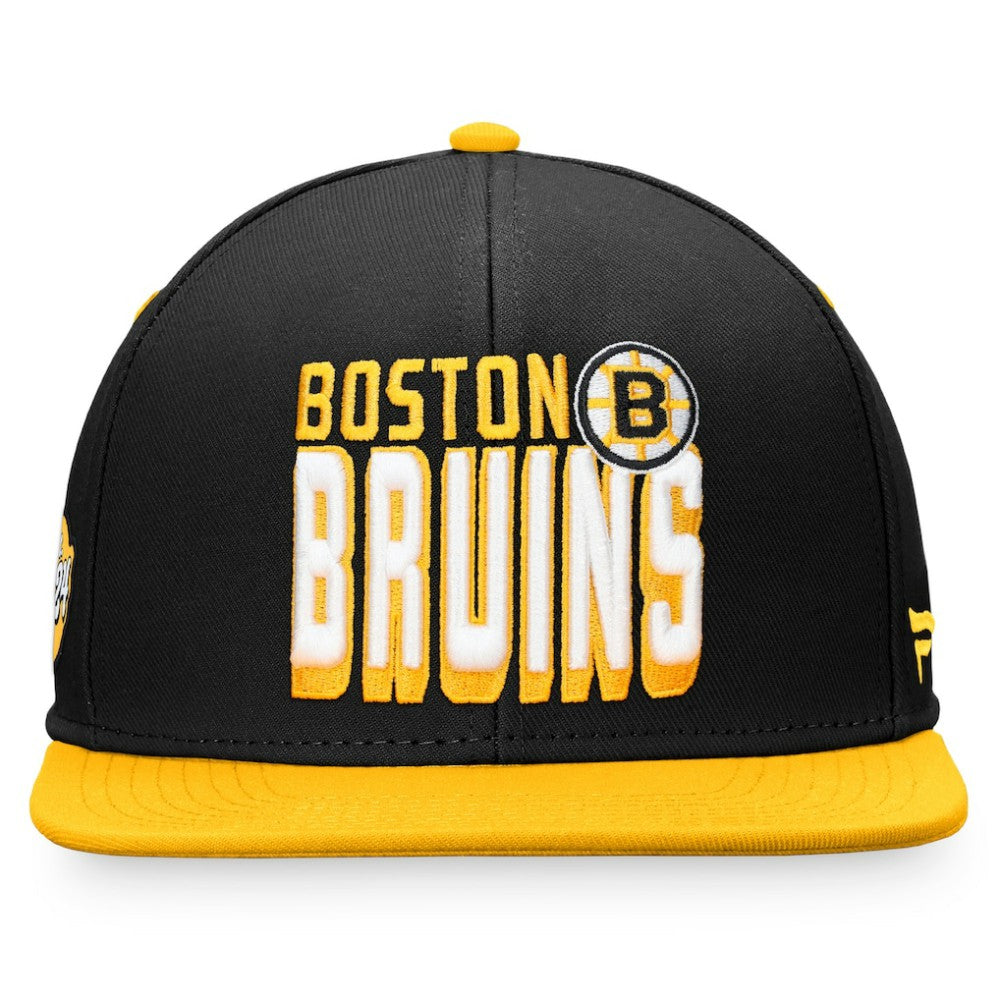 NHL Black/Gold Boston Bruins Fanatics Heritage Retro Two-Tone Snapback Hat