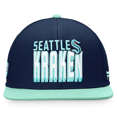 NHL Navy/Blue Seattle Kraken Fanatics Heritage Retro Two-Tone Snapback Hat