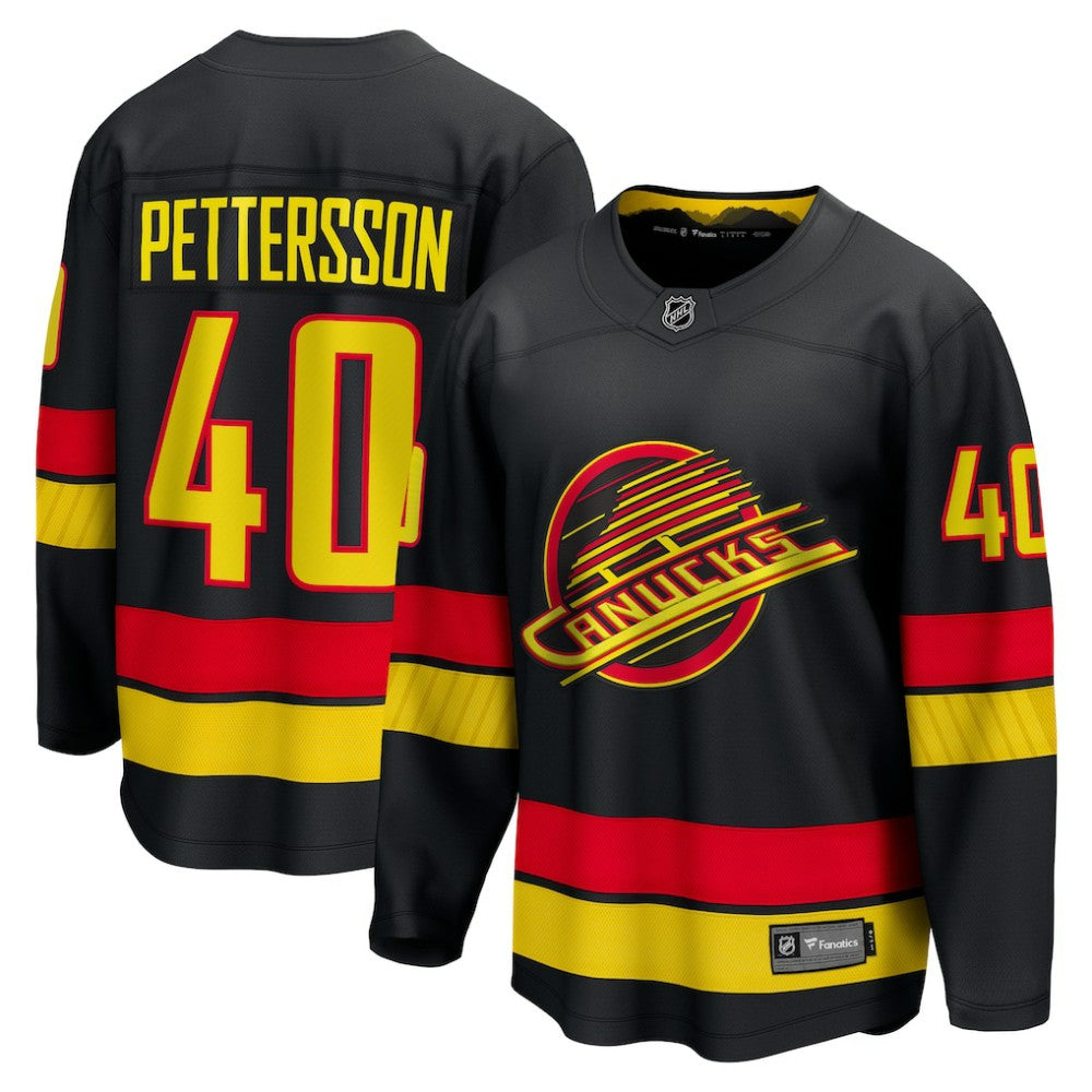 NHL Black Elias Pettersson Vancouver Canucks Fanatics Breakaway Jersey