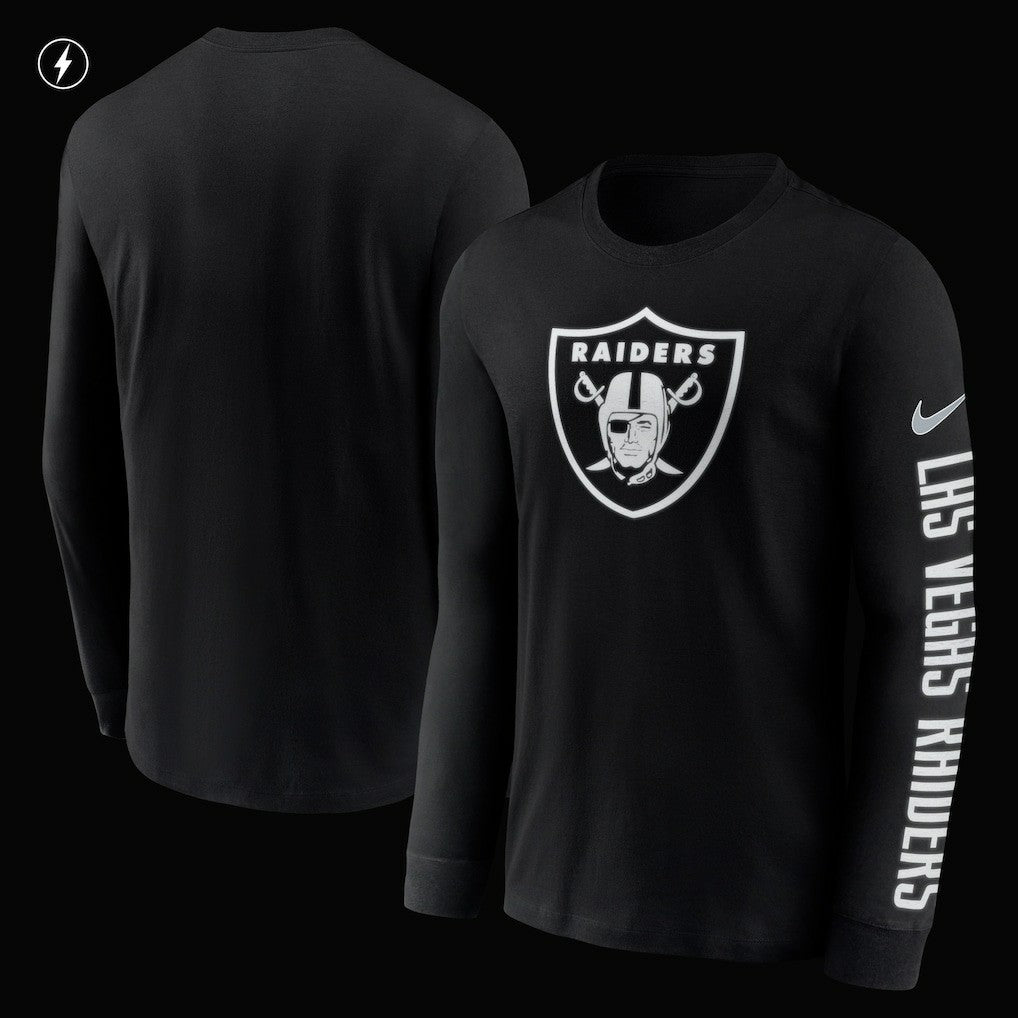 RFLCTV Name and Logo T-Shirt - Las Vegas Raiders
