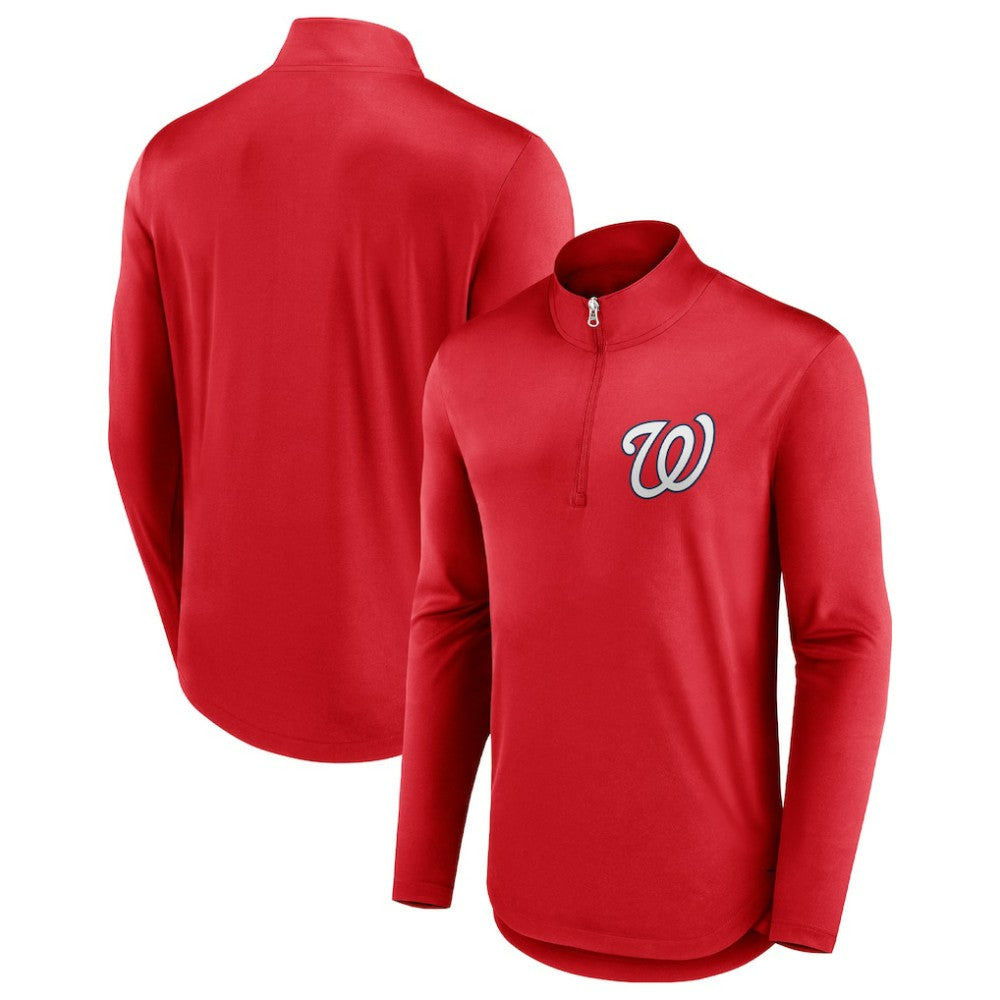 MLB Washington Nationals Fanatics Tough Minded Lightweight Quarter-Zip Pullover
