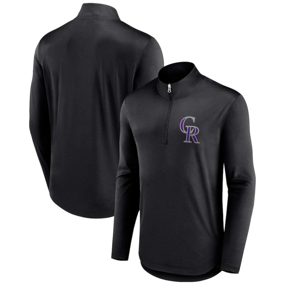 MLB Colorado Rockies Fanatics Tough Minded Lightweight Quarter-Zip Pullover