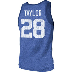 Jonathan Taylor  Majestic Threads Player Name & Number Tri-Blend Tank Top - Indianapolis Colts