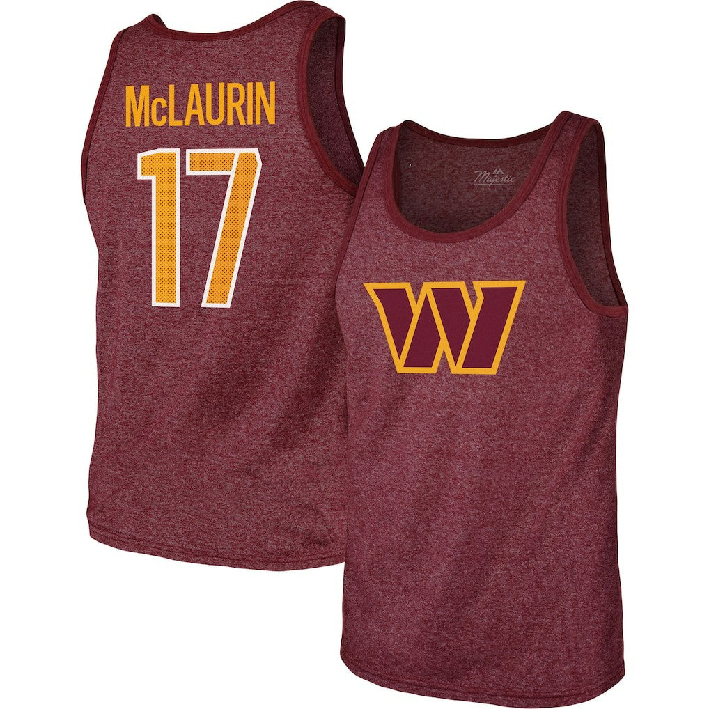 Terry McLaurin  Majestic Threads Player Name & Number Tank Top - Washington Commanders