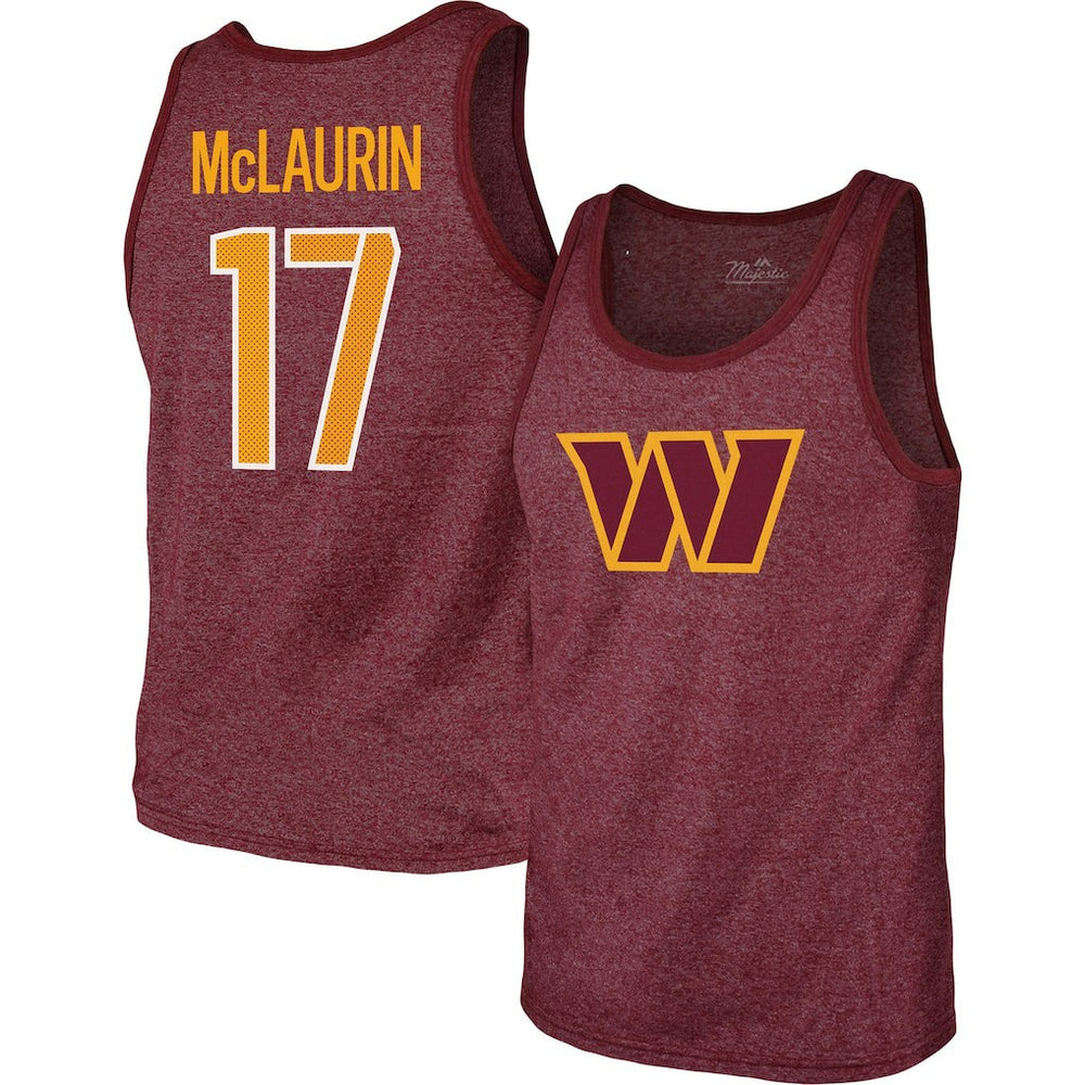 Terry McLaurin  Majestic Threads Player Name & Number Tank Top - Washington Commanders