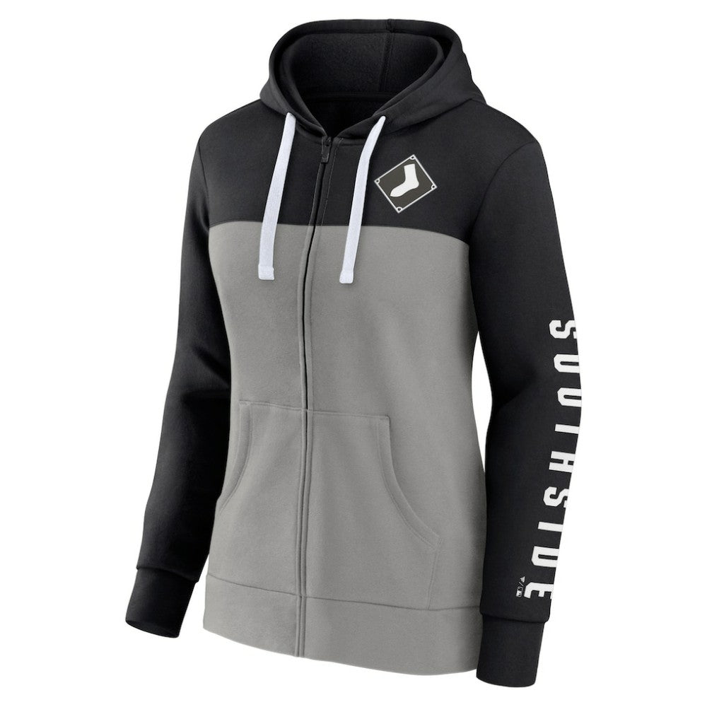 MLB Chicago White Sox Fanatics Women's Take The Field Colorblocked Hoodie Full-Zip Jacket