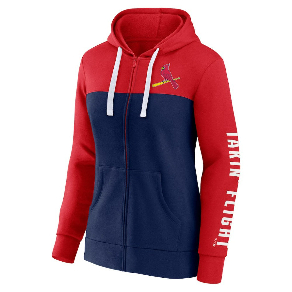 MLB St. Louis Cardinals Fanatics Women's Take The Field Colorblocked Hoodie Full-Zip Jacket