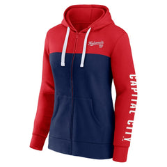 MLB Washington Nationals Fanatics Women's Take The Field Colorblocked Hoodie Full-Zip Jacket