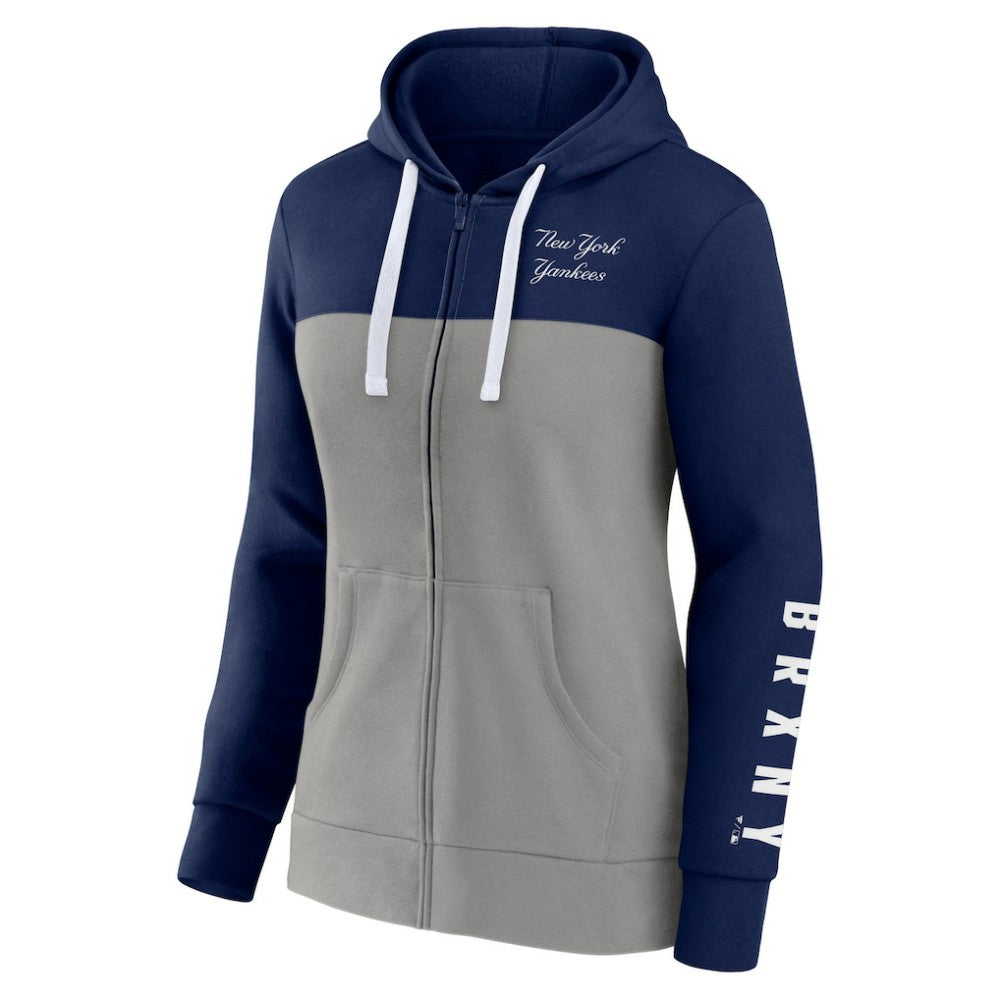 MLB New York Yankees Fanatics Women's Take The Field Colorblocked Hoodie Full-Zip Jacket