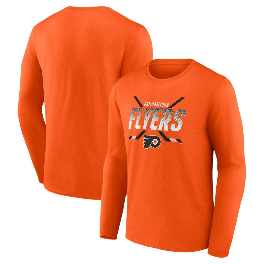 NHL Orange Philadelphia Flyers Fanatics Covert Long Sleeve T-Shirt
