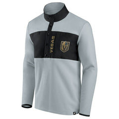 NHL Gray/Black Vegas Golden Knights Fanatics Hockey Polar Fleece Quarter-Snap Jacket
