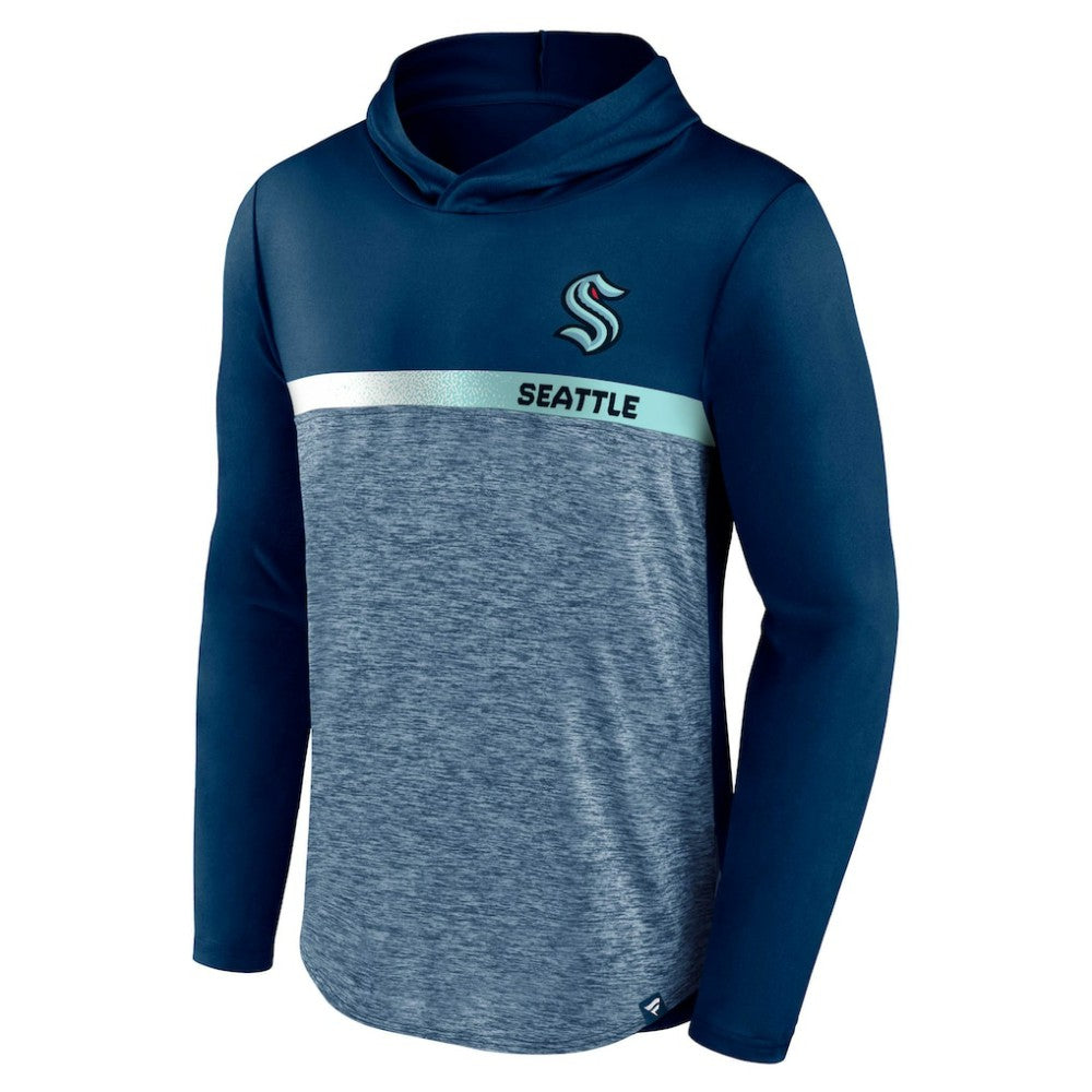 NHL Deep Sea Blue Seattle Kraken Fanatics Podium Defender Pullover Hoodie