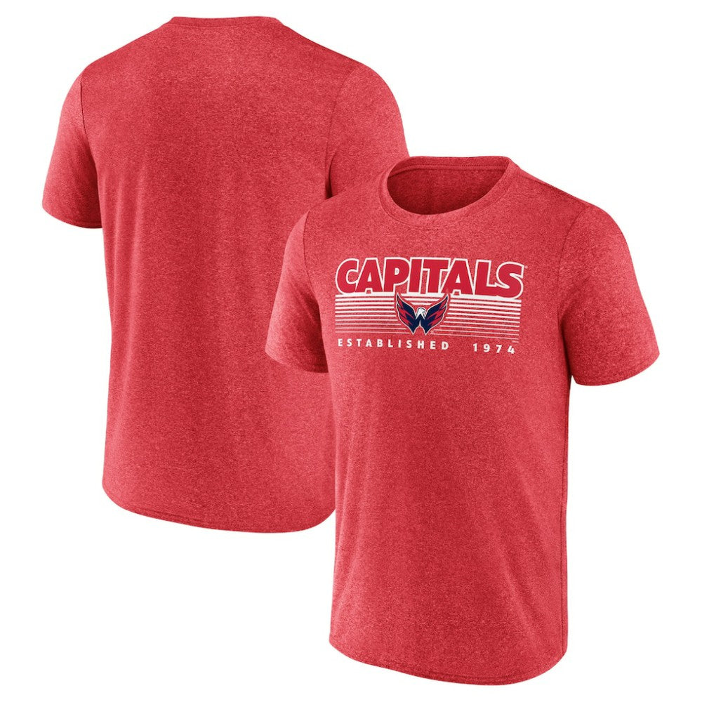 NHL Heathered Red Washington Capitals Fanatics Prodigy Performance T-Shirt