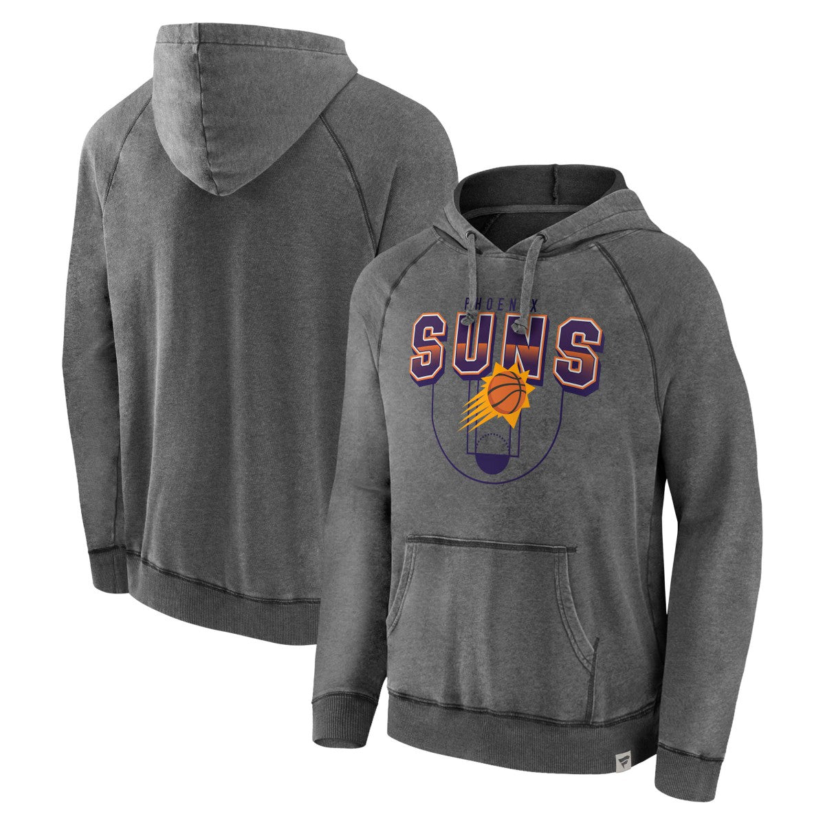 NBA Phoenix Suns True Classics Vintage Snow Wash Raglan Pullover Hoodie