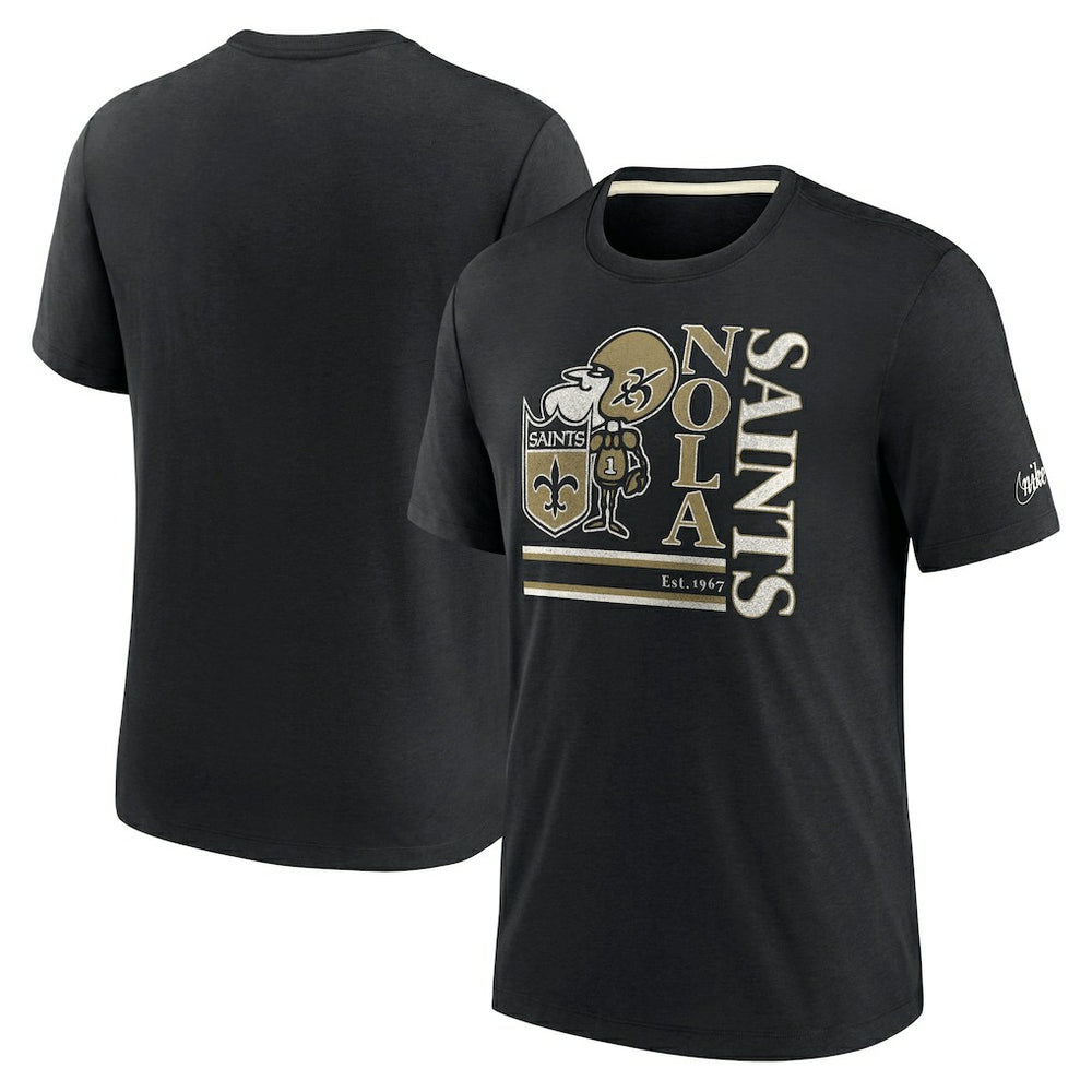 Wordmark Logo Tri-Blend T-Shirt - New Orleans Saints