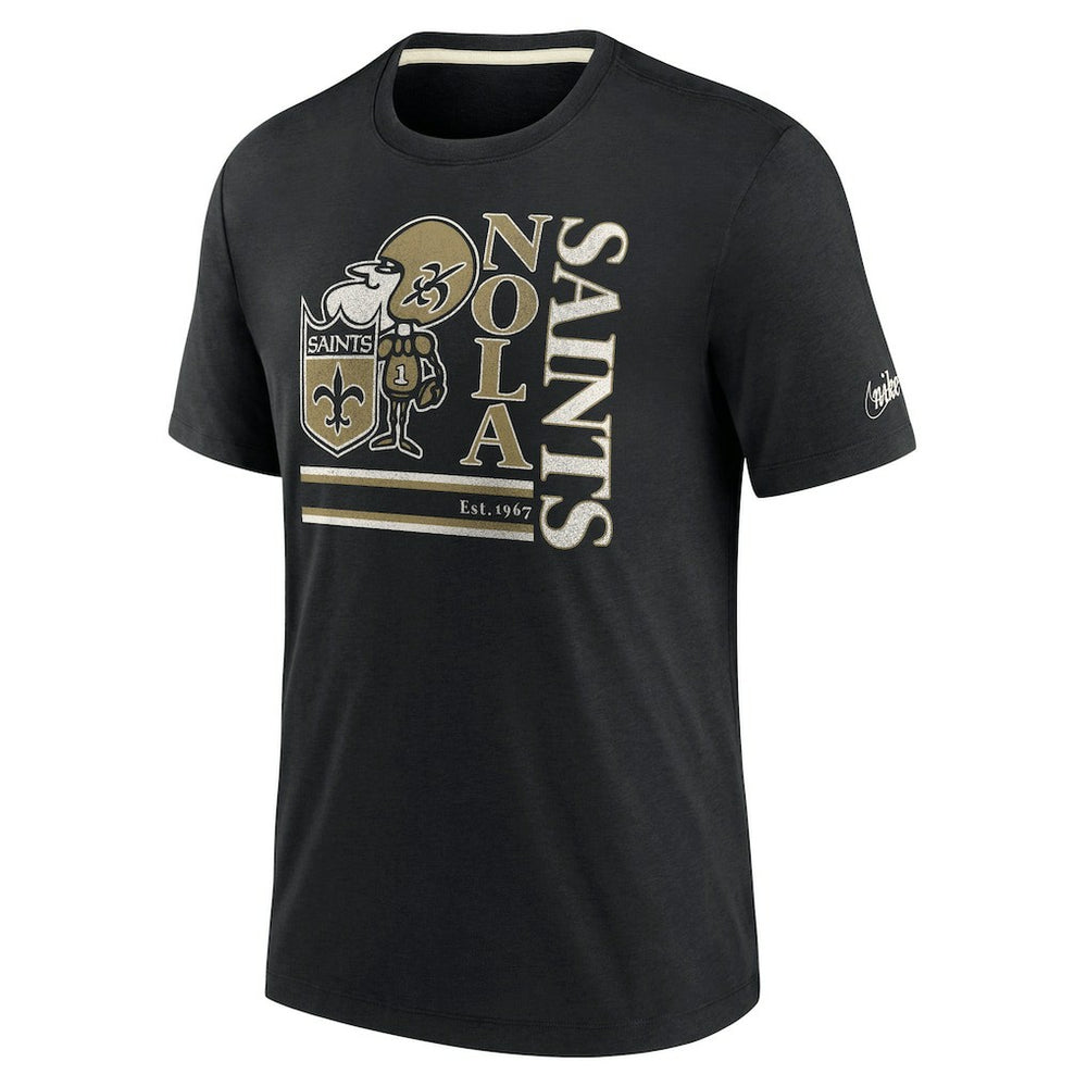 Wordmark Logo Tri-Blend T-Shirt - New Orleans Saints