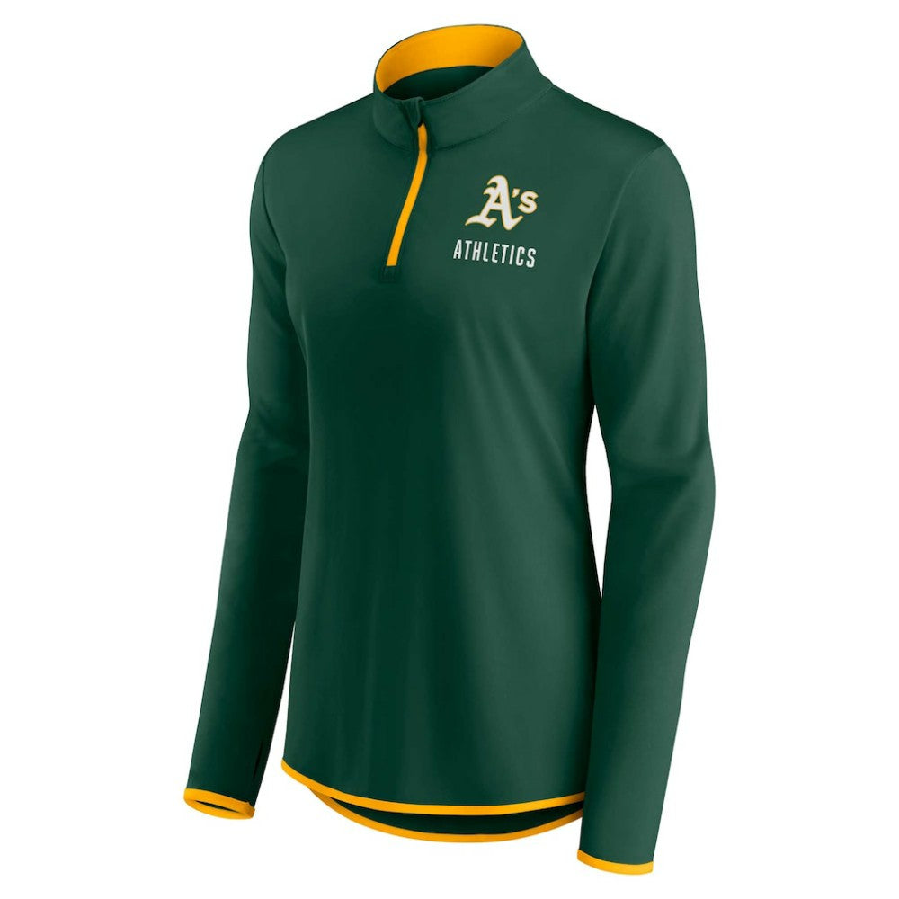 MLB Athletics Fanatics Women's Worth The Drive Quarter-Zip Jacket
