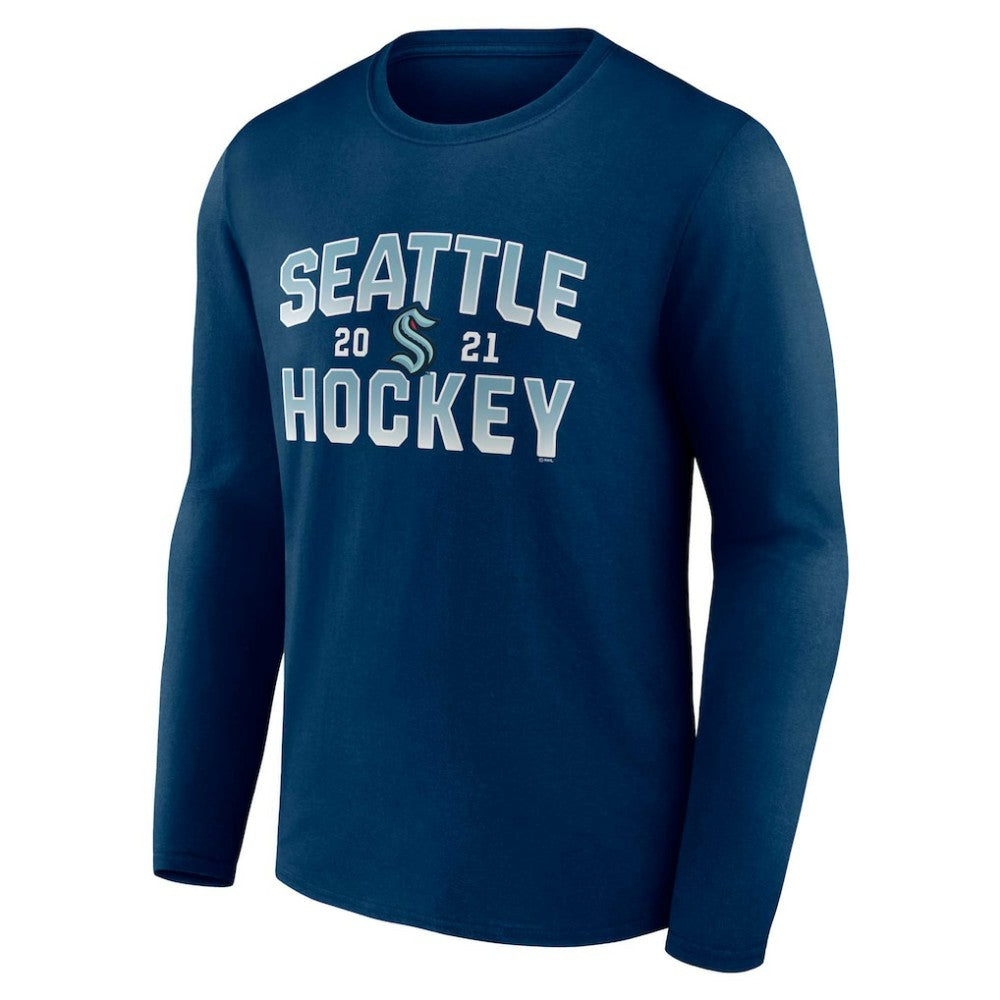 NHL Deep Sea Blue Seattle Kraken Fanatics Skate Or Die Long Sleeve T-Shirt