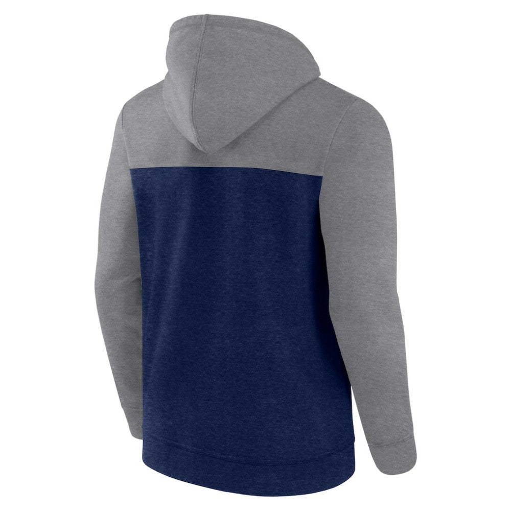 NHL Heather Deep Sea Blue Seattle Kraken Fanatics Down and Distance Full-Zip Hoodie