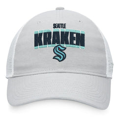 NHL Heather Gray/White Seattle Kraken Fanatics Team Trucker Snapback Hat